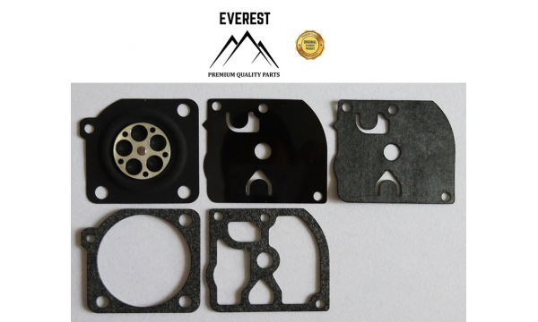 KARBIURATORU MEMBRĀNU KOMPLEKTS ZAMA GND35 PIEMĒROTS DOLMAR P34, PS36, PS41, PS45 MAKITA DCS34, HUSQVARNAI 343F, 343R, 345FX, 345R, 345RX STIHL 021, 023, 025