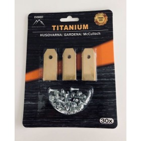 ROBOT TRIMMERA ASMEŅI HUSQVARNA, GARDENA 43MM TITĀNS - KOMPLEKTS 30 GAB.