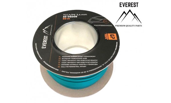 Pastiprināts apvades vadītājs robotizētām zāles pļaujmašīnām TCCA/PE 3,4mm 50m EVEREST